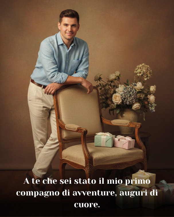 A te che sei stato il mio primo compagno di avventure, auguri di cuore