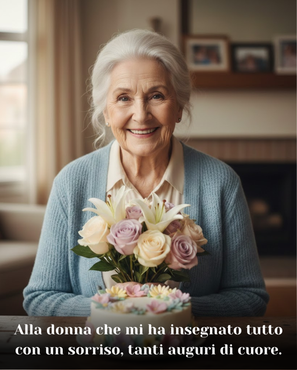 Alla donna che mi ha insegnato tutto con un sorriso, tanti auguri di cuore