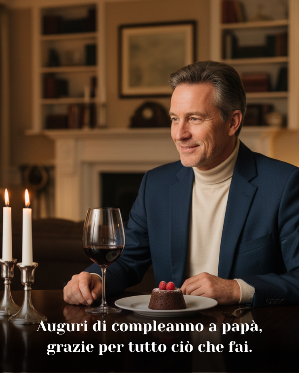 Auguri di compleanno a papà, grazie per tutto ciò che fai