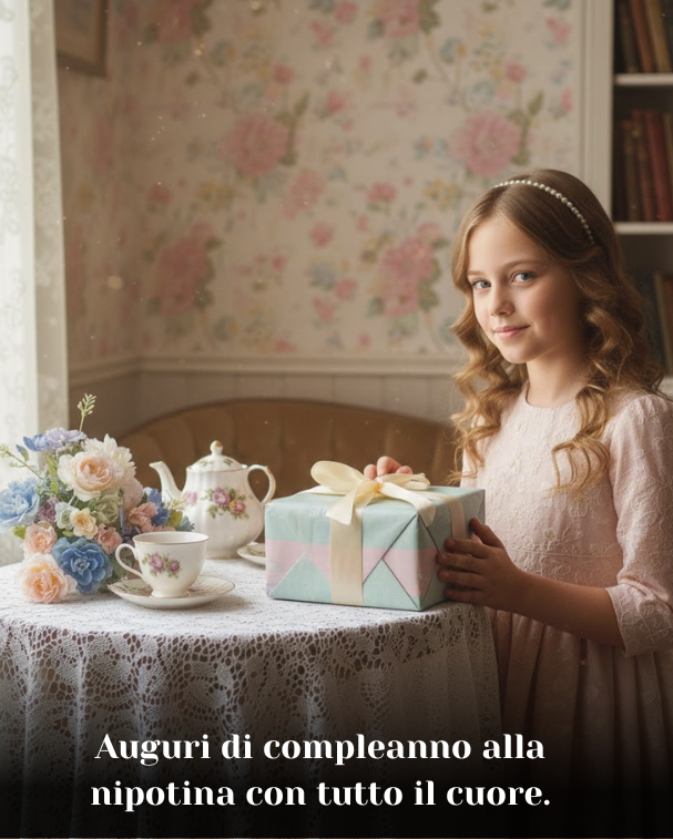 Auguri di compleanno alla nipotina con tutto il cuore