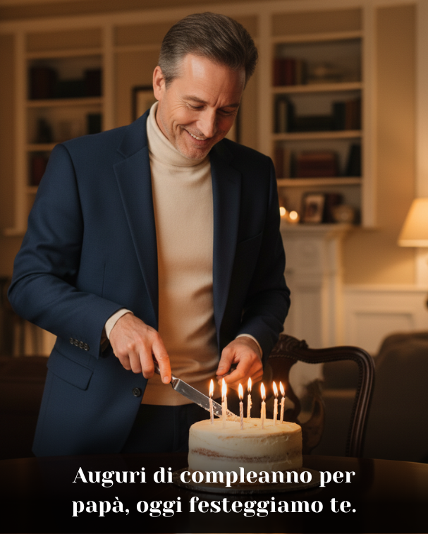 Auguri di compleanno per papà, oggi festeggiamo te