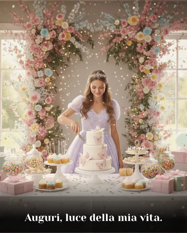 Auguri, luce della mia vita