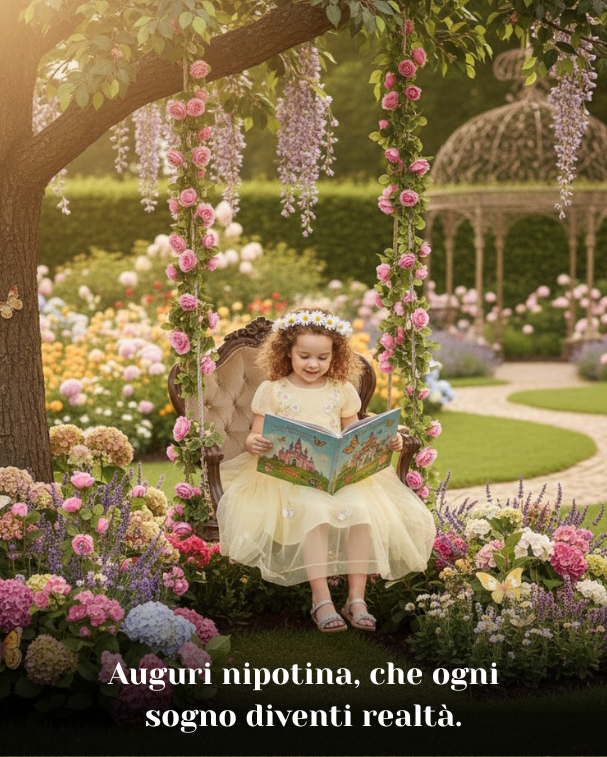 Auguri nipotina, che ogni sogno diventi realtà