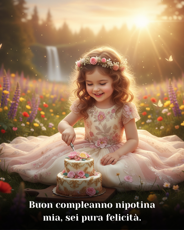 Buon compleanno nipotina mia, sei pura felicità.