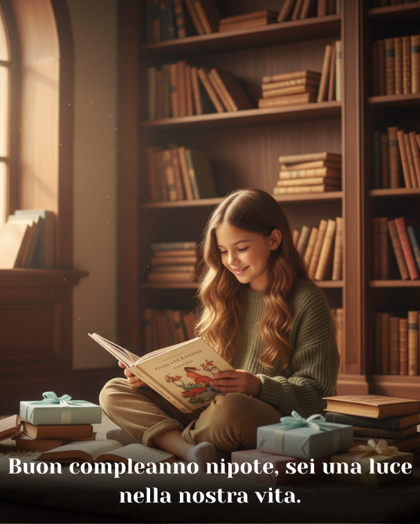 Buon compleanno nipote, sei una luce nella nostra vita.