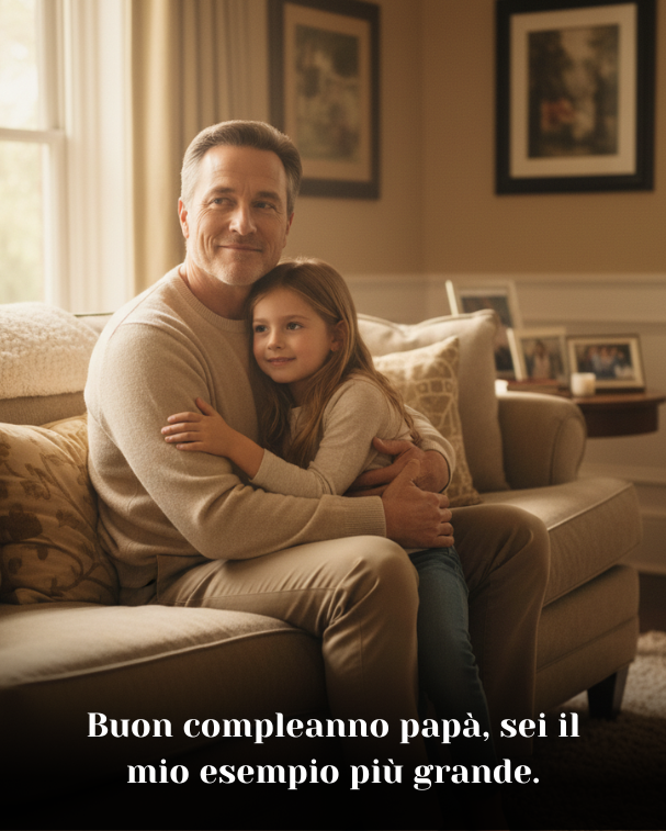 Buon compleanno papà, sei il mio esempio più grande
