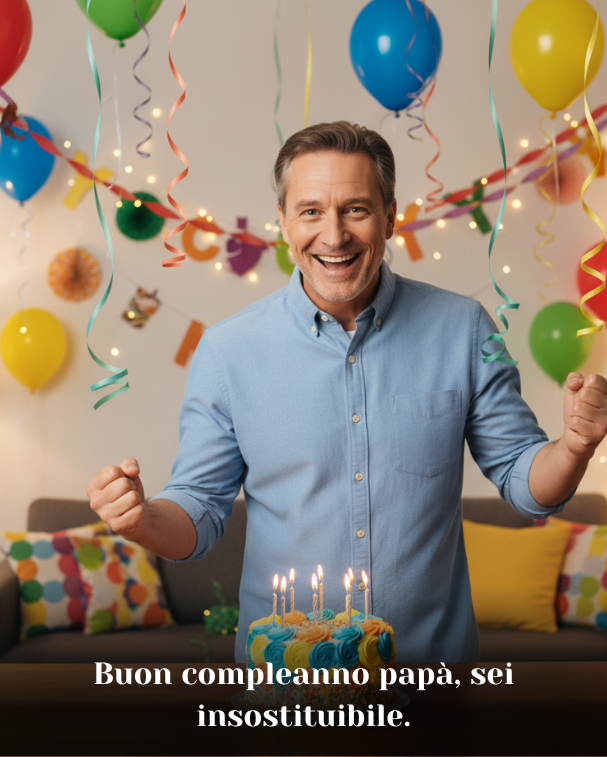 Buon compleanno papà, sei insostituibile