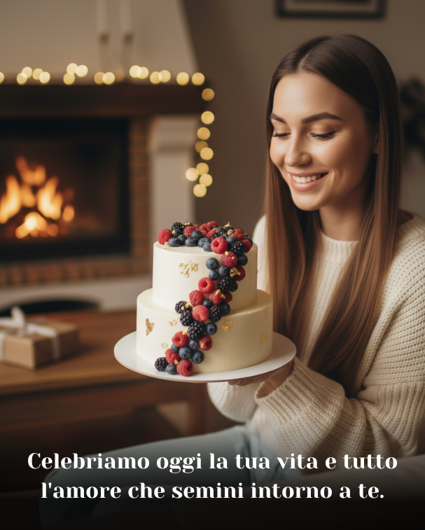 Celebriamo oggi la tua vita e tutto l'amore che semini intorno a te