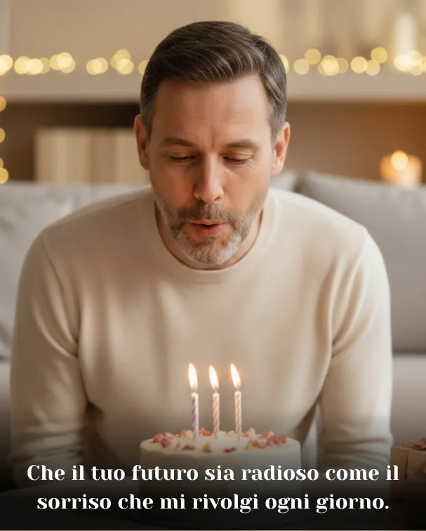 Che il tuo futuro sia radioso come il sorriso che mi rivolgi ogni giorno