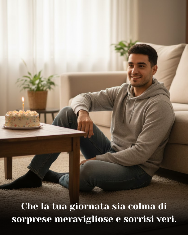 Che la tua giornata sia colma di sorprese meravigliose e sorrisi veri