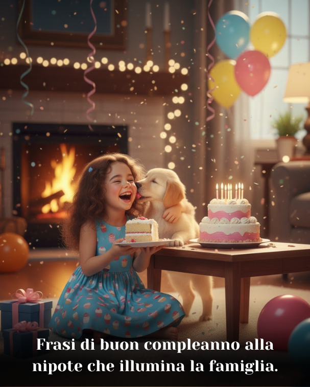 Frasi di buon compleanno alla nipote che illumina la famiglia
