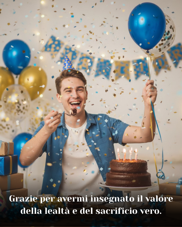 Grazie per avermi insegnato il valore della lealtà e del sacrificio vero