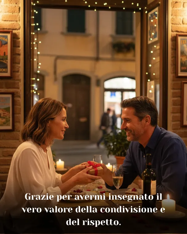 Grazie per avermi insegnato il vero valore della condivisione e del rispetto