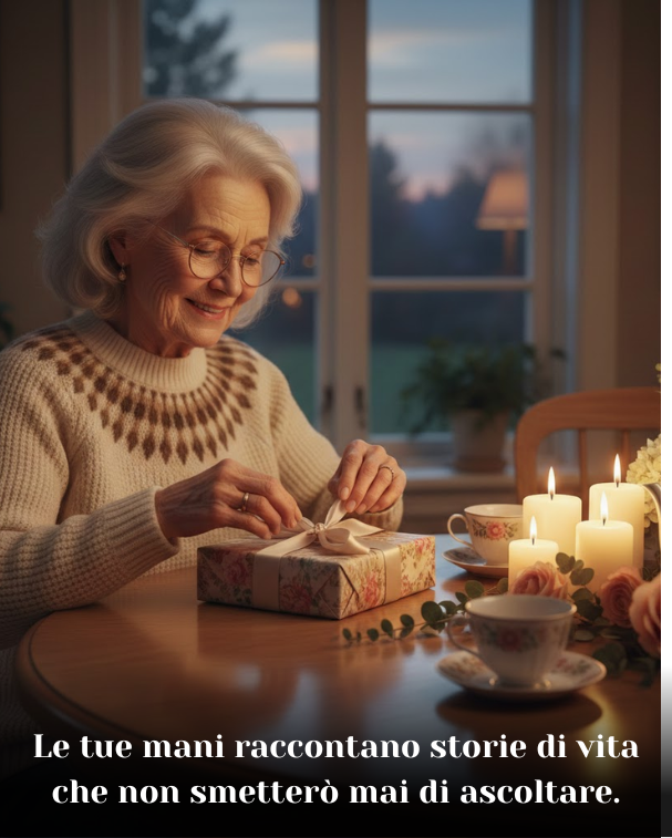 Le tue mani raccontano storie di vita che non smetterò mai di ascoltare
