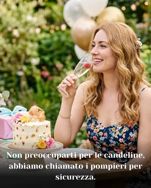Non preoccuparti per le candeline, abbiamo chiamato i pompieri per sicurezza