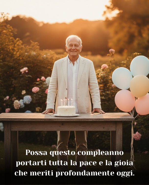 Possa questo compleanno portarti tutta la pace e la gioia che meriti profondamente oggi
