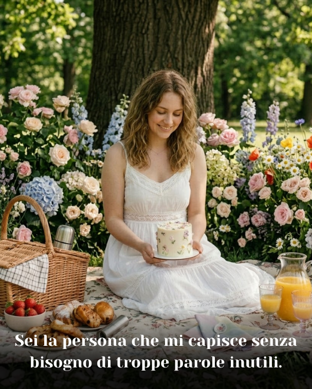 Sei la persona che mi capisce senza bisogno di troppe parole inutili