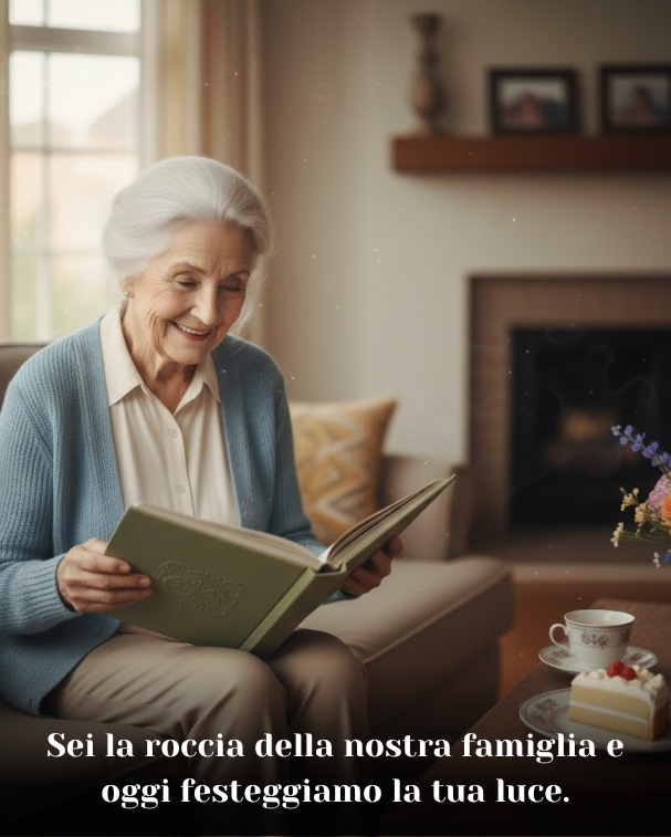 Sei la roccia della nostra famiglia e oggi festeggiamo la tua luce