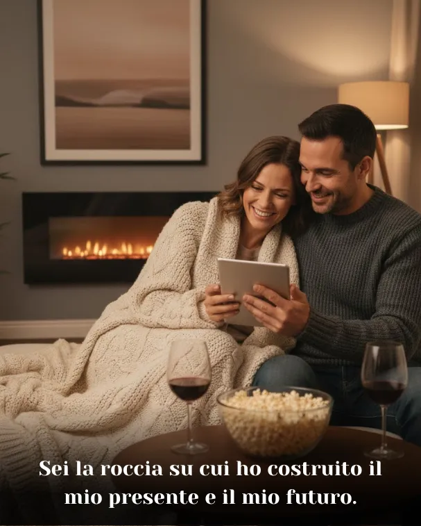 Sei la roccia su cui ho costruito il mio presente e il mio futuro