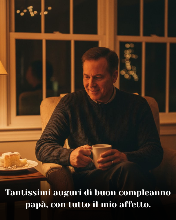 Tantissimi auguri di buon compleanno papà, con tutto il mio affetto