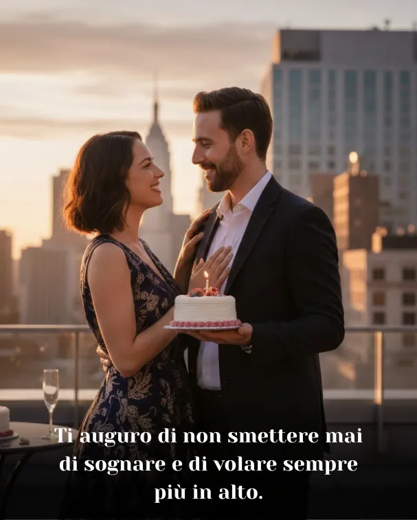 Ti auguro di non smettere mai di sognare e di volare sempre più in alto