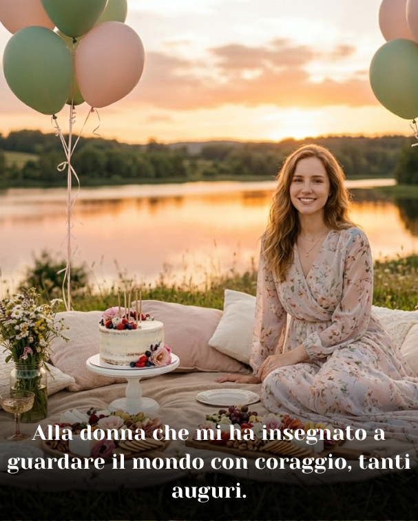 Alla donna che mi ha insegnato a guardare il mondo con coraggio, tanti auguri