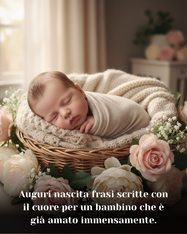 Auguri nascita frasi scritte con il cuore per un bambino che è già amato immensamente