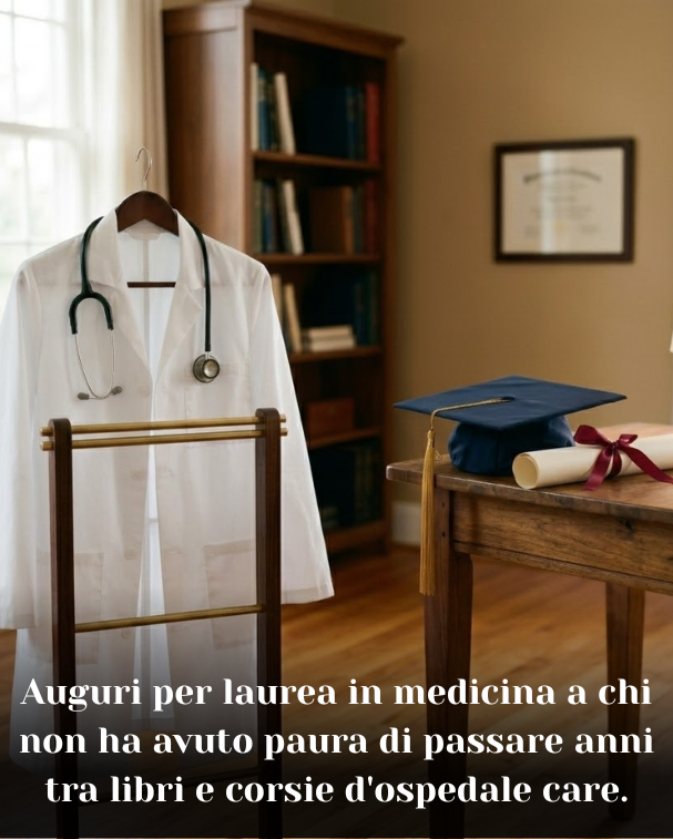 Auguri per laurea in medicina a chi non ha avuto paura di passare anni tra libri e corsie d'ospedale care