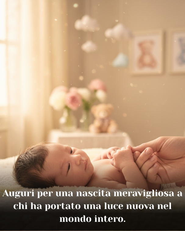 Auguri per una nascita meravigliosa a chi ha portato una luce nuova nel mondo intero