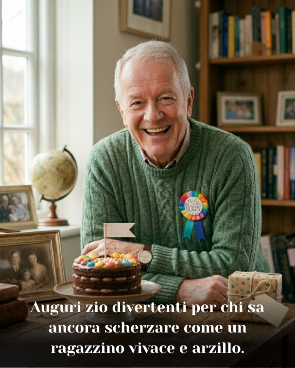 Auguri zio divertenti per chi sa ancora scherzare come un ragazzino vivace e arzillo
