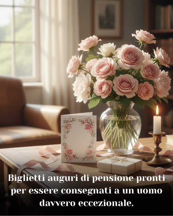 Biglietti auguri di pensione pronti per essere consegnati a un uomo davvero eccezionale