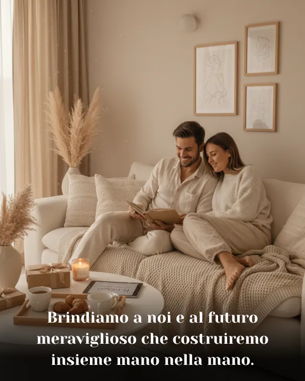 Brindiamo a noi e al futuro meraviglioso che costruiremo insieme mano nella mano