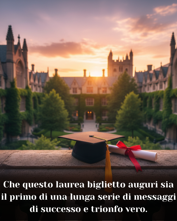 Che questo laurea biglietto auguri sia il primo di una lunga serie di messaggi di successo e trionfo vero