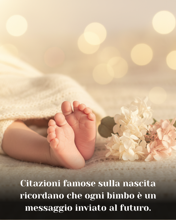 Citazioni famose sulla nascita ricordano che ogni bimbo è un messaggio inviato al futuro