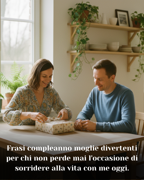 Frasi compleanno moglie divertenti per chi non perde mai l'occasione di sorridere alla vita con me oggi