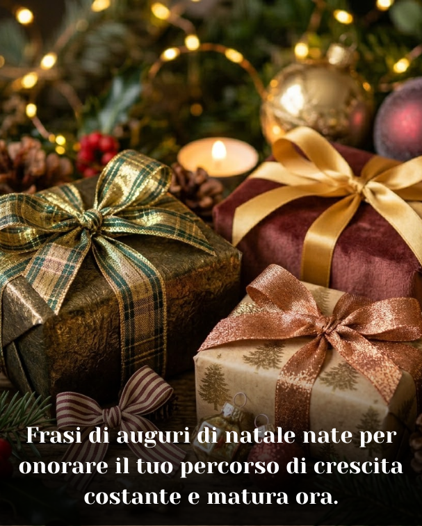 Frasi di auguri di natale nate per onorare il tuo percorso di crescita costante e matura ora