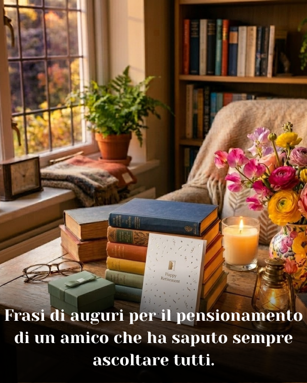 Frasi di auguri per il pensionamento di un amico che ha saputo sempre ascoltare tutti