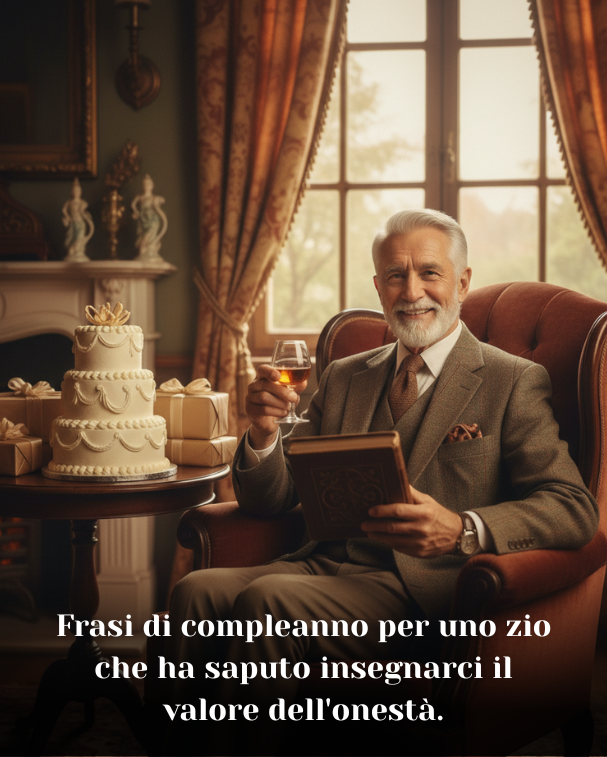 Frasi di compleanno per uno zio che ha saputo insegnarci il valore dell'onestà