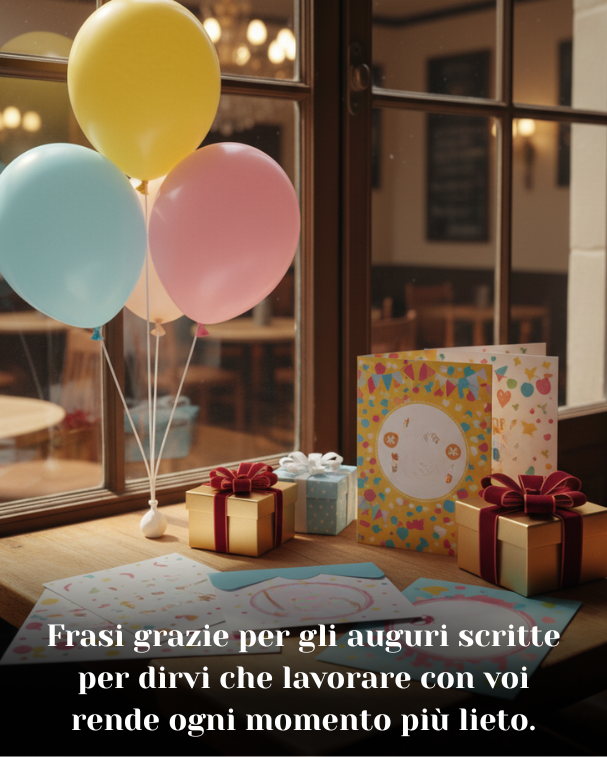 Frasi grazie per gli auguri scritte per dirvi che lavorare con voi rende ogni momento più lieto