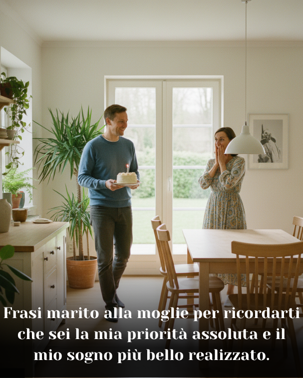 Frasi marito alla moglie per ricordarti che sei la mia priorità assoluta e il mio sogno più bello realizzato