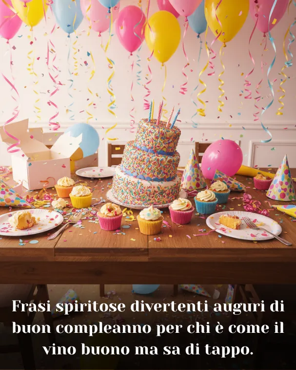 Frasi spiritose divertenti auguri di buon compleanno per chi è come il vino buono ma sa di tappo