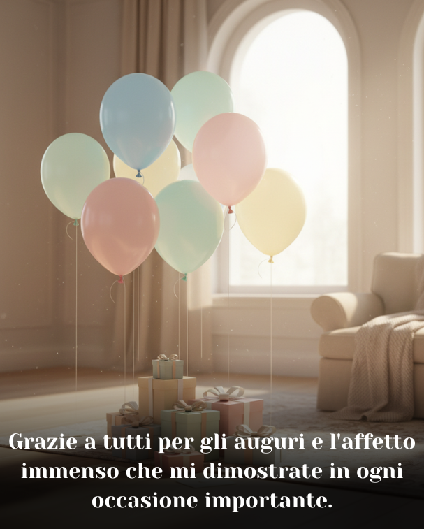 Grazie a tutti per gli auguri e l'affetto immenso che mi dimostrate in ogni occasione importante