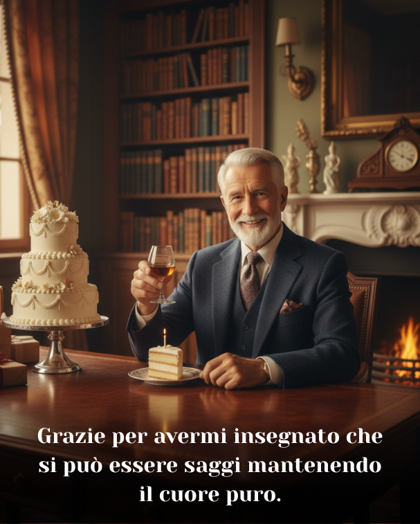 Grazie per avermi insegnato che si può essere saggi mantenendo il cuore puro