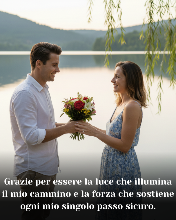 Grazie per essere la luce che illumina il mio cammino e la forza che sostiene ogni mio singolo passo sicuro