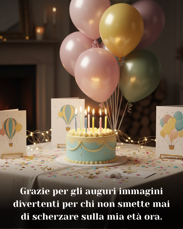 Grazie per gli auguri immagini divertenti per chi non smette mai di scherzare sulla mia età ora