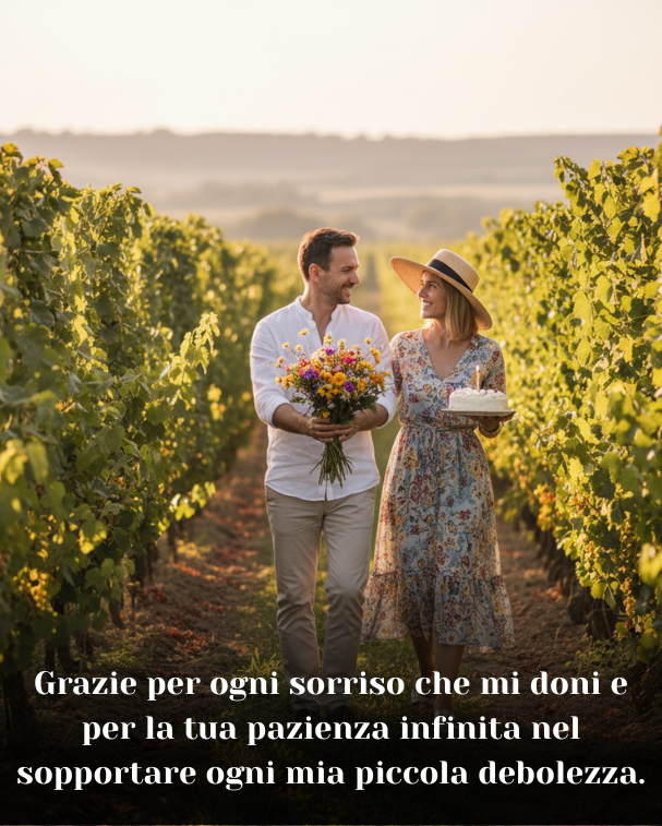 Grazie per ogni sorriso che mi doni e per la tua pazienza infinita nel sopportare ogni mia piccola debolezza