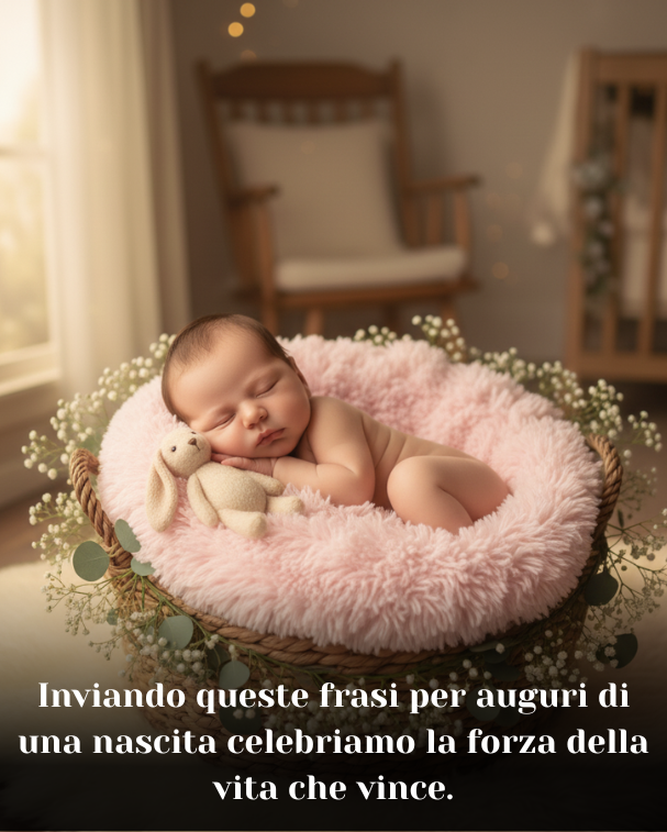 Inviando queste frasi per auguri di una nascita celebriamo la forza della vita che vince