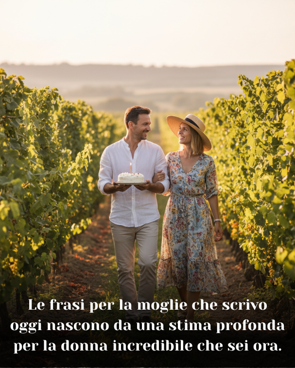 Le frasi per la moglie che scrivo oggi nascono da una stima profonda per la donna incredibile che sei ora