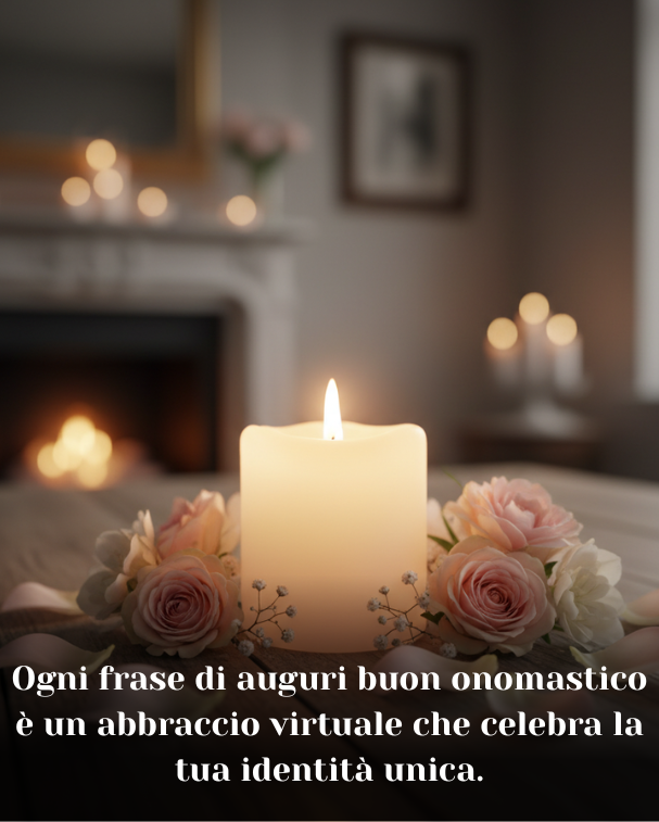 Ogni frase di auguri buon onomastico è un abbraccio virtuale che celebra la tua identità unica