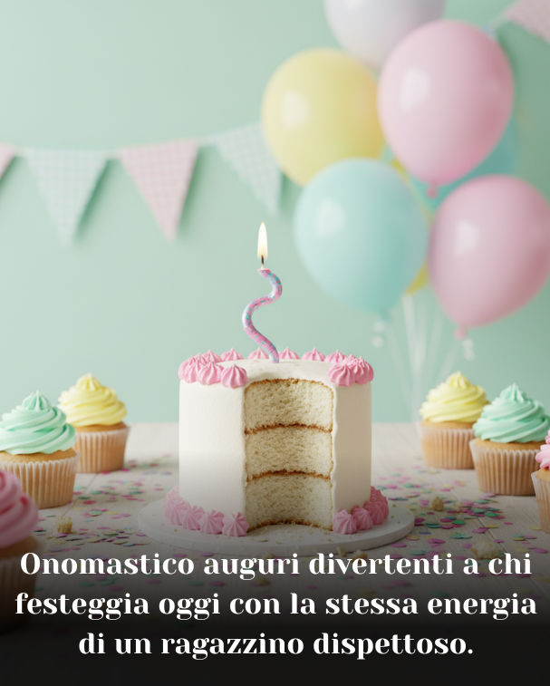 Onomastico auguri divertenti a chi festeggia oggi con la stessa energia di un ragazzino dispettoso